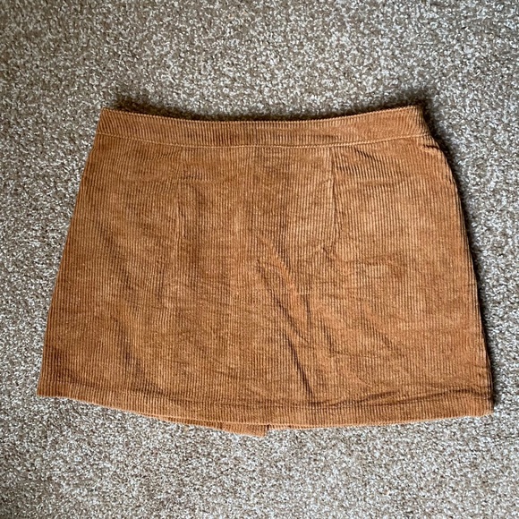Rusty Orange Ribbed Skirt - Picture 2 of 4